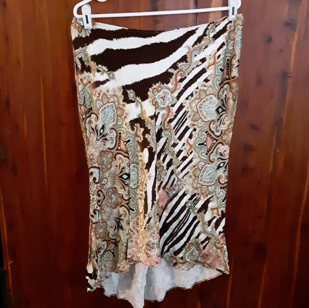 Roberto Cavalli high low skirt